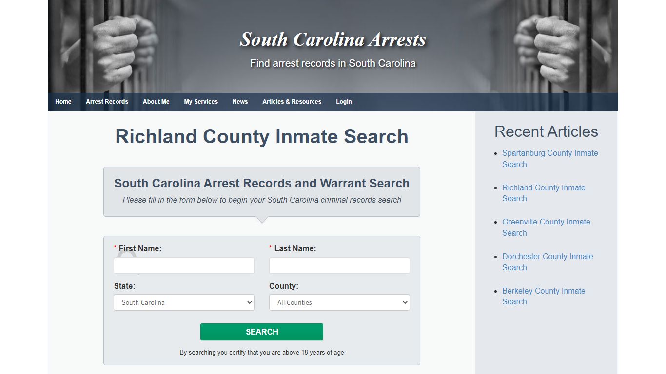 Richland County Inmate Search - South Carolina Arrests